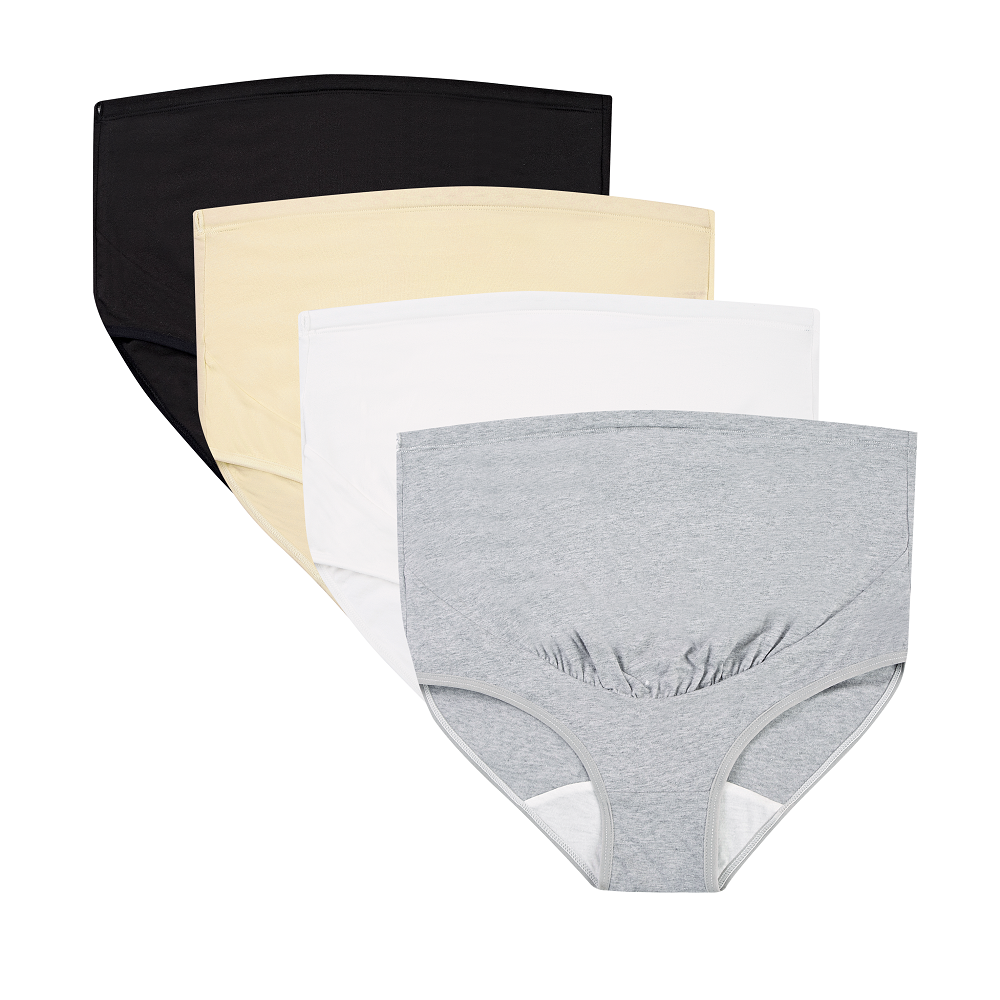 Shopymommy - 3-Pack Lycra Single Jersey Bato Maternity Panties White-B