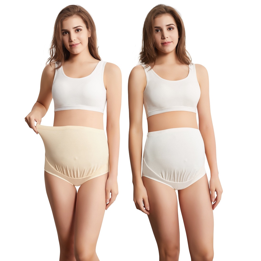 BMAMA Maternity Underwear Under the Bump Cotton Panties for Womens